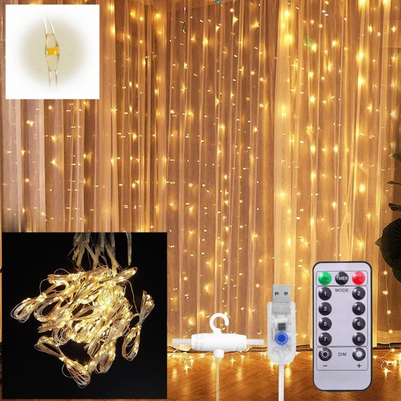 Гірлянда Xmas LED Водоспад 3м х 2м 320 LED Теплий білий XPRO (47651-3840_321) | Зображення 2