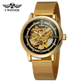 Годинник Fo2rsining 8173 Gold-Black Mesh