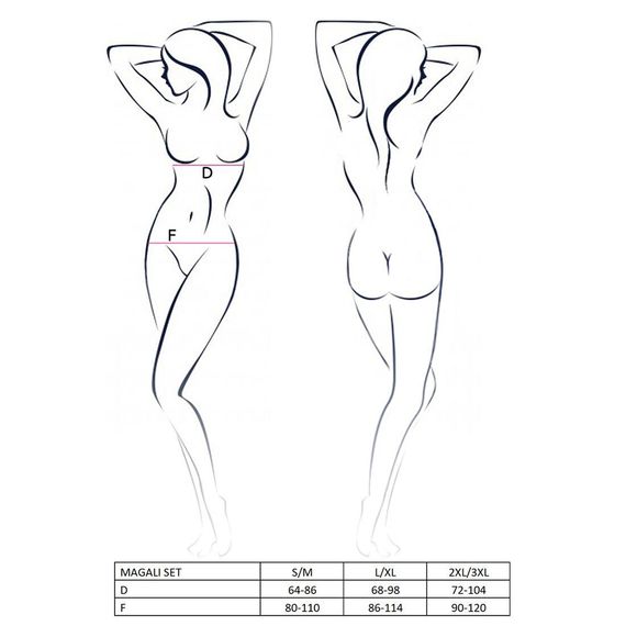 Комплект білизни MAGALI SET OpenBra red XXL/XXXL - Passion Exclusive: стрепи: ліф, трусики і пояс | Зображення 5