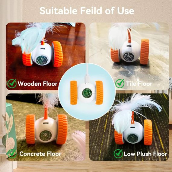 Бадминтон - мышка,игрушка для животных USB Cat teaser AND XL-1233 | Зображення 4