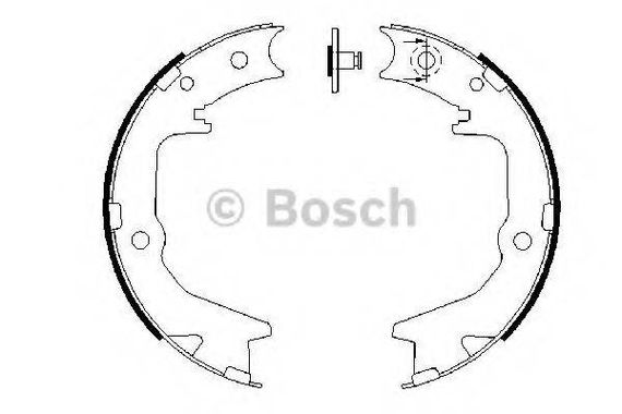 Колодка гальм. барабан. MITSUBISHI GALANT, задн. (вир-во Bosch) BOSCH 0986487683 на MITSUBISHI NIMBUS (N9_W, N8_W)