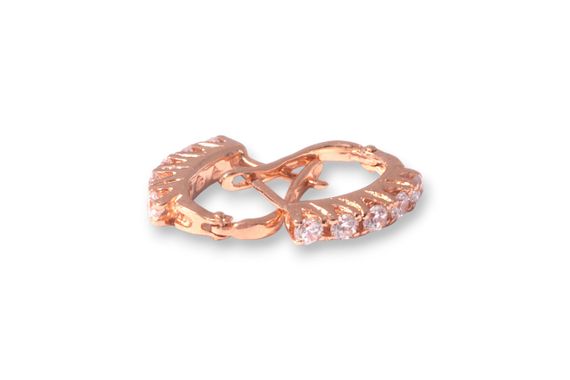 Золотые серьги с фианитами S-0350 | Зображення 1