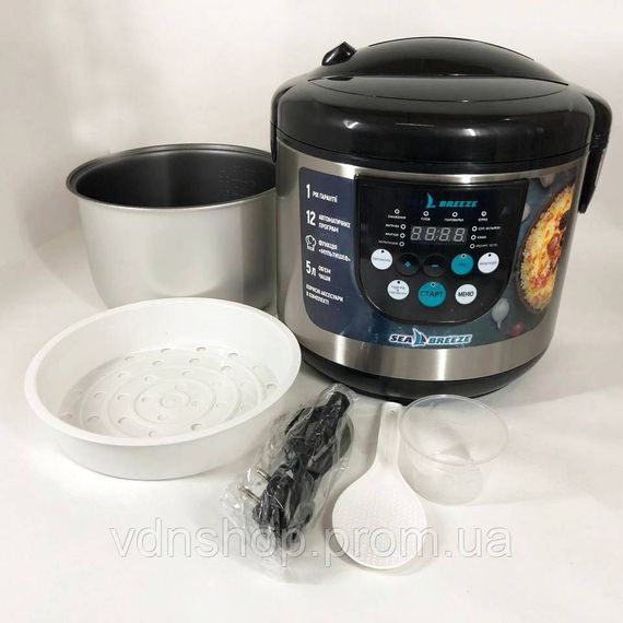 Практичная мультиварка SeaBreeze, Бюджетная мультиварка для кухни качественная бытовая ZB-32 | Зображення 6