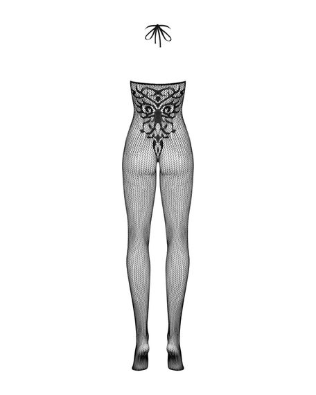 Бодістокінг Obsessive Bodystocking G308 S/M/L, халтер, декор у вигляді татуювання | Зображення 5