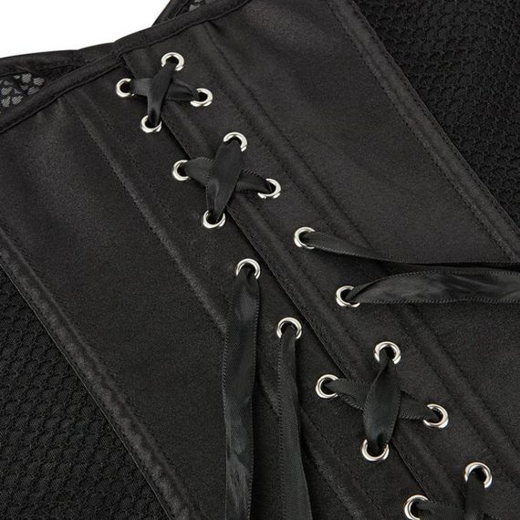 Корсет із сітки Star Night Grid Corset з гачками та шнурівкою, чорний, L (без коробки) | Зображення 6