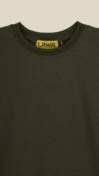 Футболка однотонна для хлопчика LAWA BBC02307 152 см Хакі shop (2000999200397) | Зображення 1