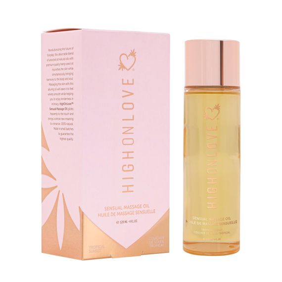 Масажна олія тропічні фрукти Sensual Massage Oil Tropical Sunset, 120 мл HighOnLove (Канада) Sex Aura