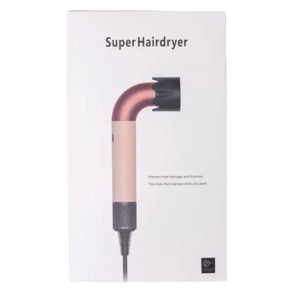 Фен стайлер Super Hairdryer мультистайлер 1600 Вт прилад для волосся з холодним гарячим повітрям 4 насадки Рожевий HP-3P | Зображення 7
