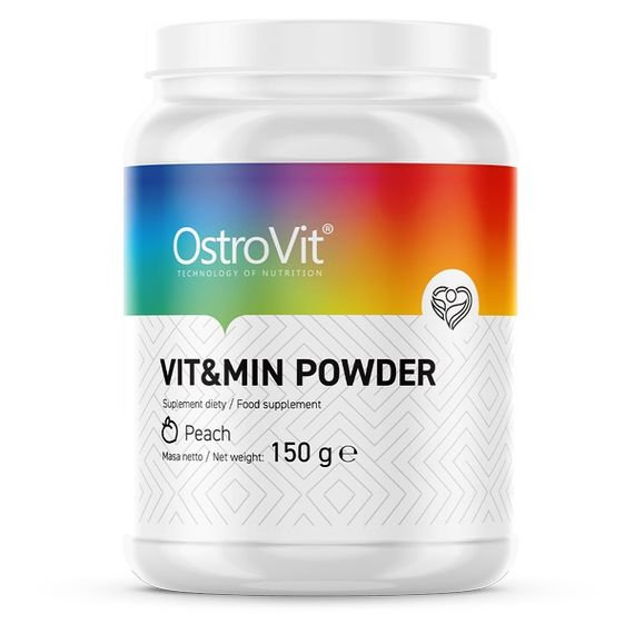 Вітамінно-мінеральний комплекс для спорту OstroVit Vit&Min Powder 150 g /30 servings/ Peach