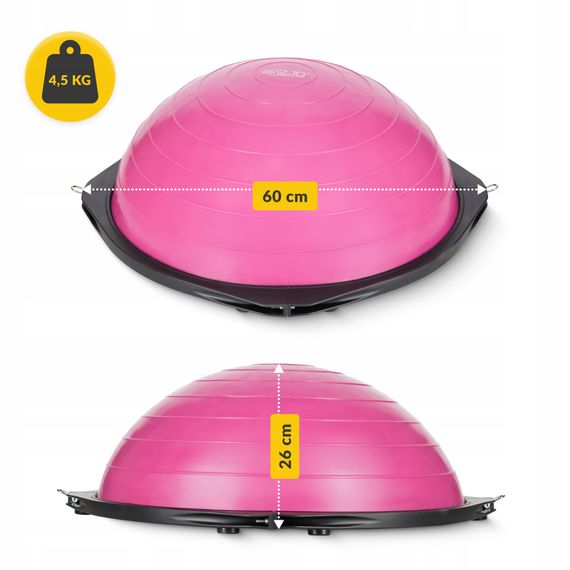 Балансувальна платформа 4FIZJO Bosu Ball 60 см Pink (P-5905973402453) | Зображення 7