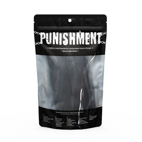 Фіксатори для руки і стегна Punishment - Thigh to Wrist Restraints - Black Sex Aura | Зображення 3