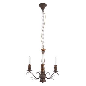 Люстра подвесная деревянная свеча E14 60W BR (BKL-400S/3)