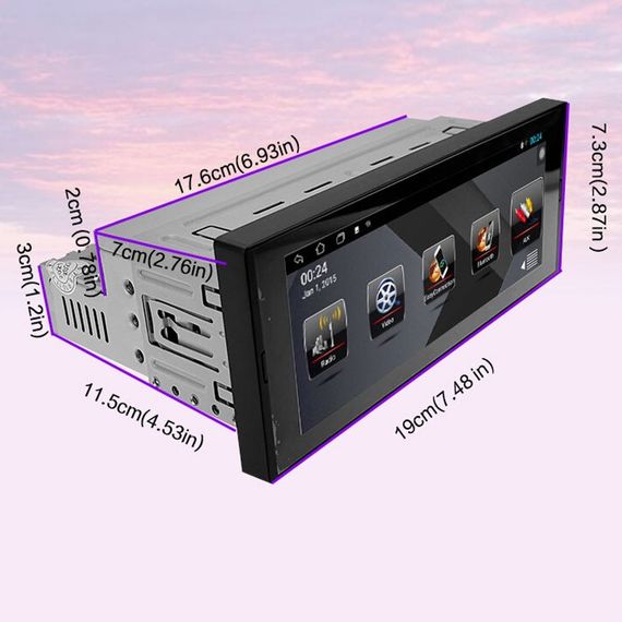 Автомагнитола 1DIN Terra 7069, Android, GPS, 2Gb + 16Gb | Зображення 5