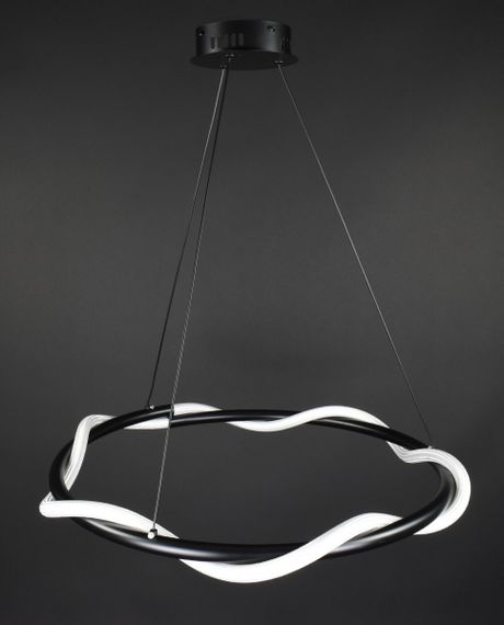 Люстра світлодіодна підвісна LED світильник для квартири на стелю лед 27943 Чорний 30-150х62х62 см.