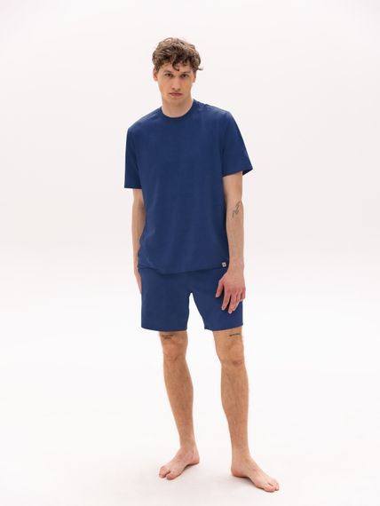 Піжама чоловіча синя футболка та шорти, 2XL | Зображення 1