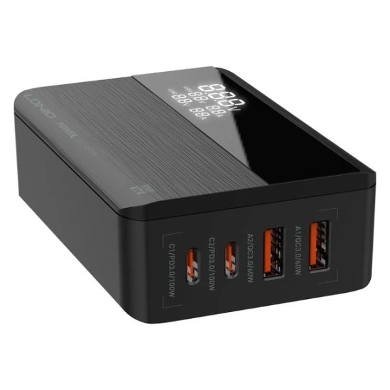 Швидкісний зарядний хаб LDNIO 100 Вт з підтримкою PD3.0, QC4.0 та LED-індикацією, одночасна зарядка 4 пристроя | Зображення 1