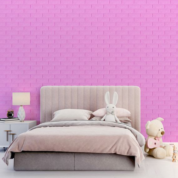 3D панель самоклеюча цегла пурпурна 700х770х5мм (14-5) SW-00001334 | Зображення 4