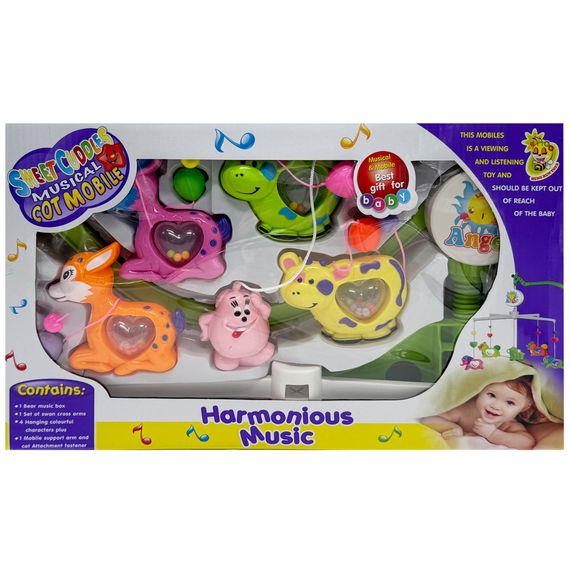 Музичний мобіль на ліжечко "Harmonious music" M 1245-32A U/R, з заводним механізмом
