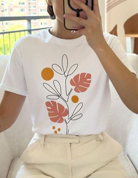 Футболка жіноча з принтом повсякденна L Білий