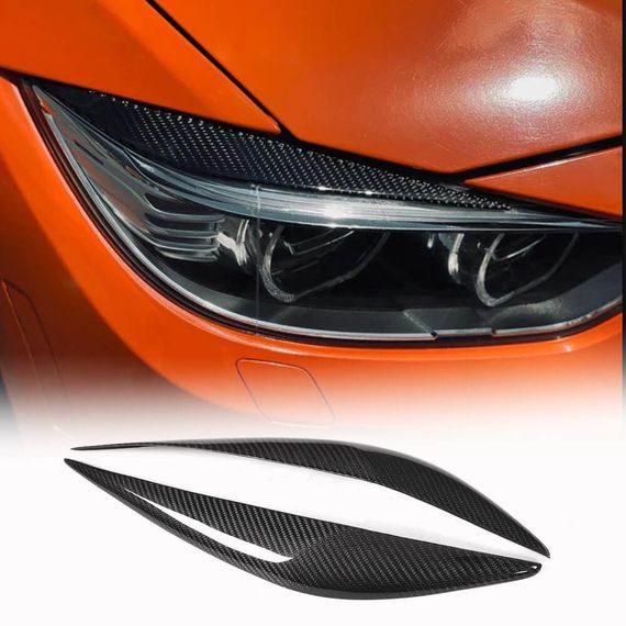 Реснички на фары V1 (для F30, Карбон) для BMW 3 серия F-30/31/34 2012-2019 гг