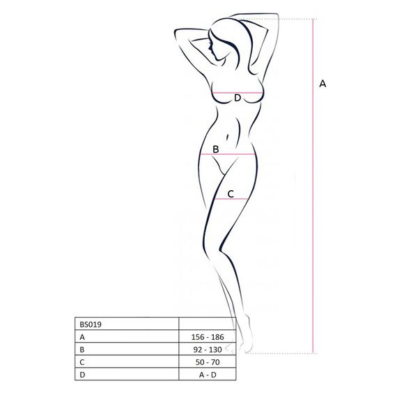 Бодістокінг Passion BS019 white, комбінезон, імітація панчіх і пояса | Зображення 3
