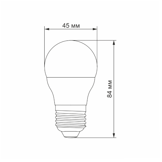 Лампа G45e 3,5W E27 3000K 220V LED Videx | Зображення 2