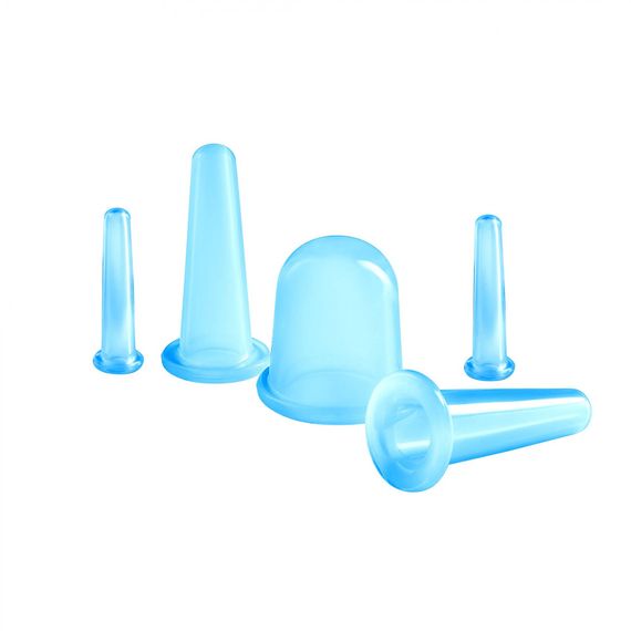 Вакуумні масажні банки 4FIZJO силіконові для тіла (китайські/атницелюлітні банки) 5 шт 4FJ0345 (P-5907739314956)