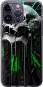 Чехол на iPhone 14 Pro Max Череп-часы "4100u-2667-17620"