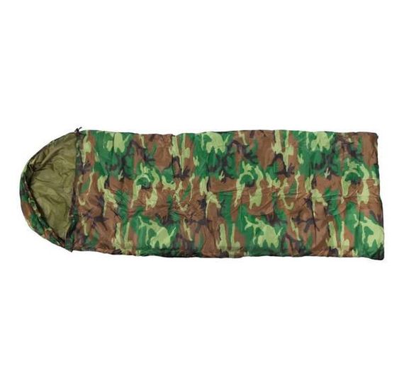 Спальний мішок туристичний з односторонньою блискавкою (А11) 190 х 70см Камуфляж