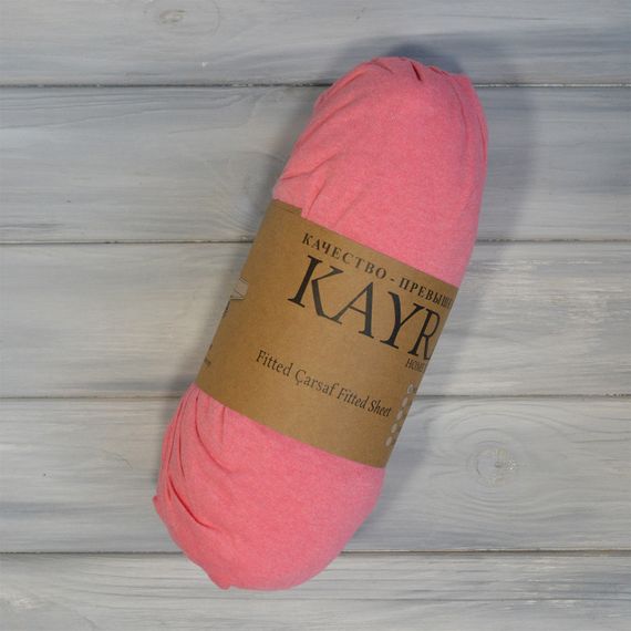 Простирадло 140х200+25 см трикотаж на резинці Малинове