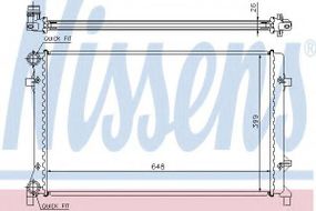 Радіатор охолодження AUDI NISSENS 65277 на VW GOLF VI (5K1)