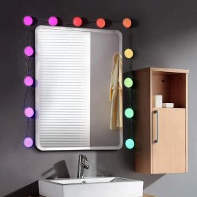 Подсветка для зеркала с пультом регулировкой яркости цвета Vanity Mirror Lights RGB разноцветная