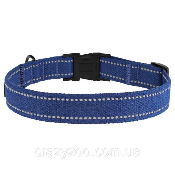 Нашийник для собак BronzeDog Сotton XL брезентовий синій 2.5х43-66 см 66/1502Б/T | Зображення 2