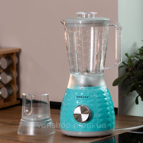 Блендер з чашею об'ємом Sokany SK-03030 1,5 л і кавомолкою 500 Вт 2-швидкісний | Зображення 8