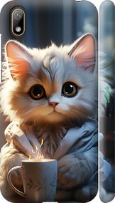 Чохол на Huawei Y5 2019 Білий кіт "5646m-1695-2448"