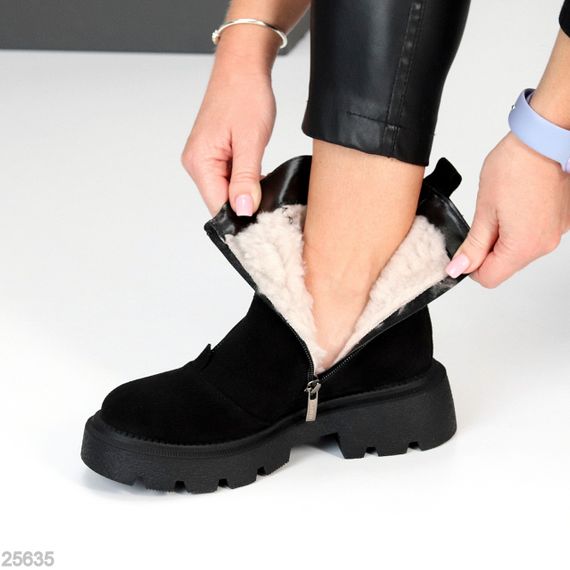 Теплі повсякденні замшеві черевики на блискавці низький хід | Зображення 4