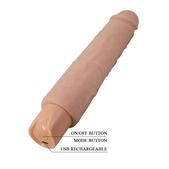 Перезарядний вібратор реалістик Pretty Love - Soren Realistic Vibrating Dildo, BW-500083 Sex Aura | Зображення 8