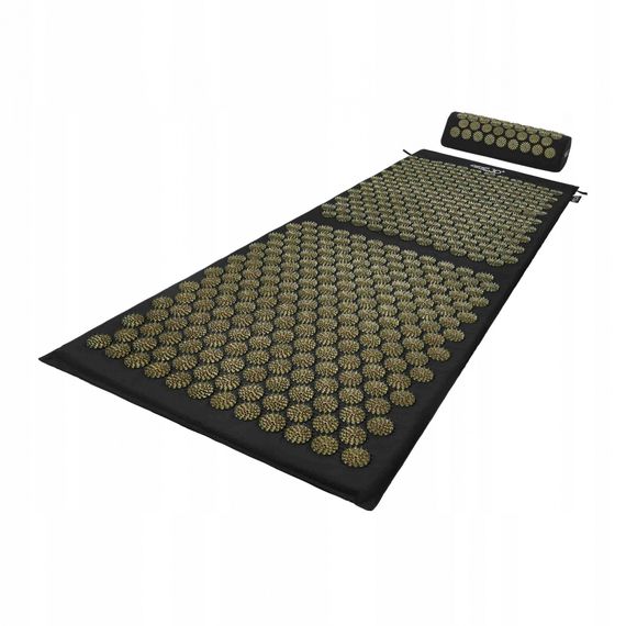 Килимок акупунктурний з валиком 4FIZJO Classic Mat XL Аплікатор Кузнєцова Black/Gold (P-5907739315052) | Зображення 1
