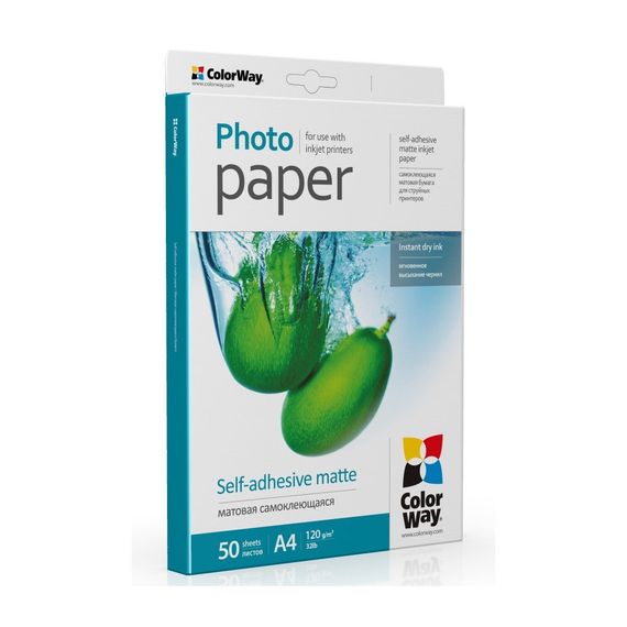 Фотопапір ColorWay A4 120г glossy 50л (PMS1208050A4) | Зображення 1