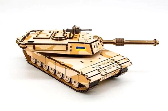Конструктор Puz-26917 "ABRAMS" дерев'яний, 187 дет., розмір 28х11х10 см PuzzleOk | Зображення 2