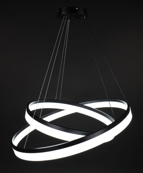 Люстра світлодіодна підвісна LED світильник для квартири на стелю лед 27852 Чорний 35-150х80х80 см. | Зображення 2