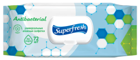 Super fresh Baby Влажные салфетки антибактериальные 72 шт (4823071630510)