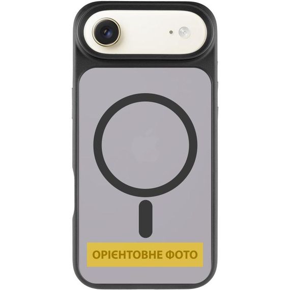 TPU+PC чохол Metal Buttons with MagSafe для Apple iPhone 17 Air (6.5") Чорний / Black | Зображення 1