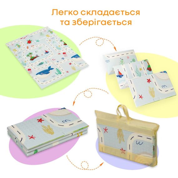 Дитячий складний термокилимок 117см х 177см х 8мм Океан-Зростомір (300) SW-00003030 | Зображення 6