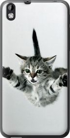 Чехол на HTC Desire 816 Летящий котёнок "2322u-169-17620"