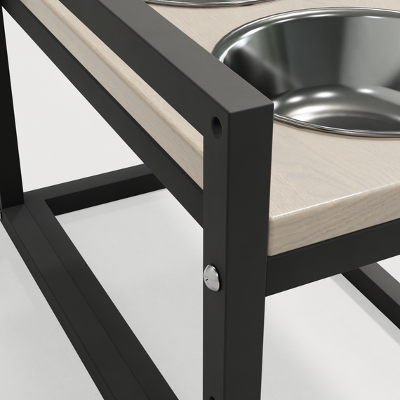 Миски на регулируемой подставке для средних собак Hollky Flex M (2 × 0.85 л) FM-422530-GRWH | Зображення 6