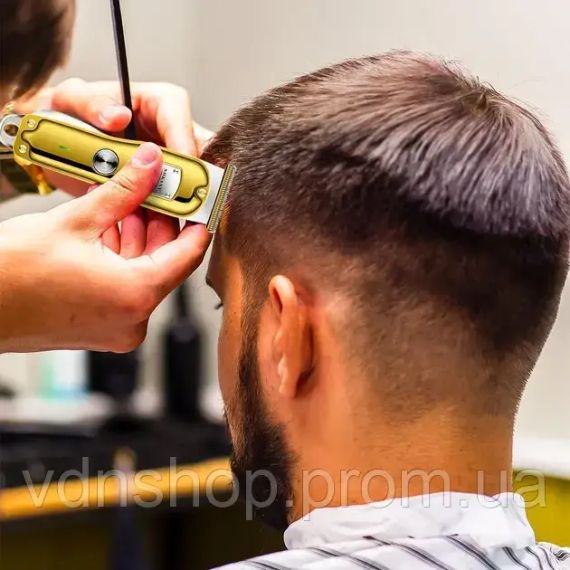 Бездротова машинка для стрижки волосся Sokany SK-LF-16003 4 насадки золотистий | Зображення 1