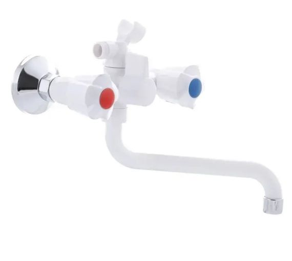 Змішувач для ванни Plamix AMA-142 Білий (без шланга і лійки) (PM0584)