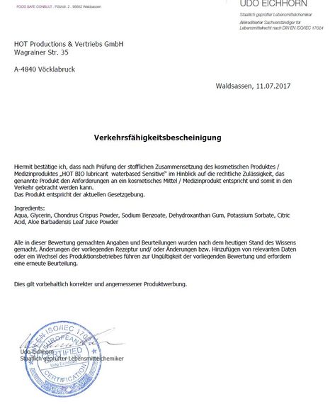 Органічний лубрикант на водній основі Hot Bio Lube Sensitive, 100 мл sexstyle | Зображення 3