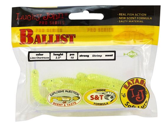 Твистер Lucky John Лаки Джон Ballist 2.5" 071 10 шт в упаковке | Зображення 1